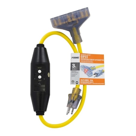 Prime Wire & Cable ADAPTER SJTW 3OT 15A 3'L GF320803